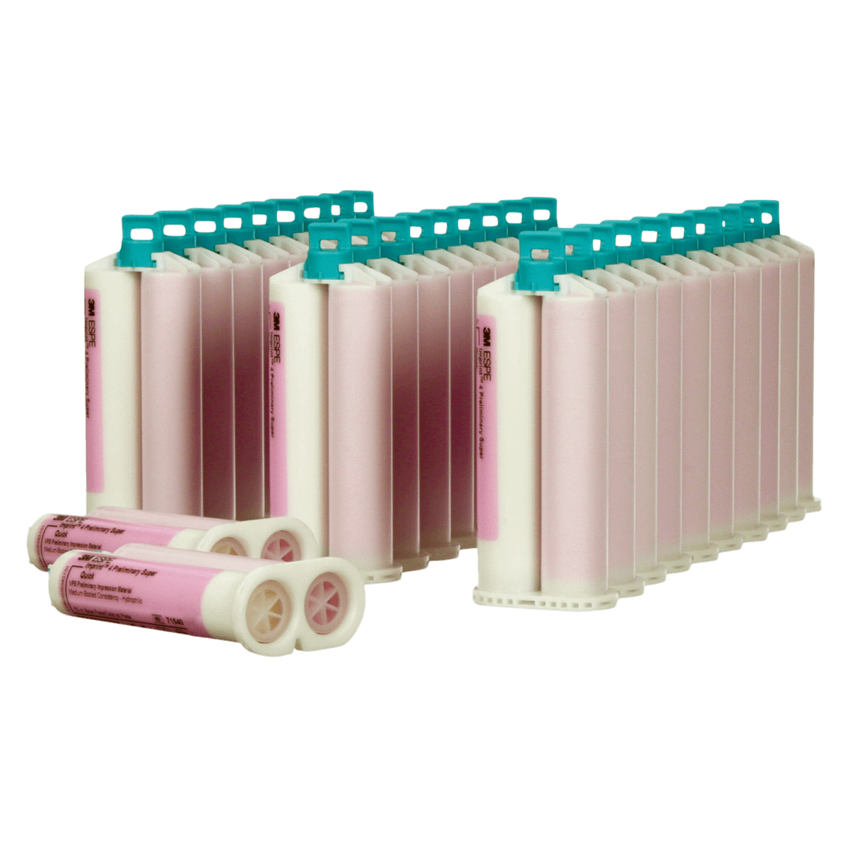 3M™ Imprint™ 4 Preliminary Super Quick VPS Impression Material, 50 mL Cartridges, Bulk Pack of 30, Pink, Mint, 71549