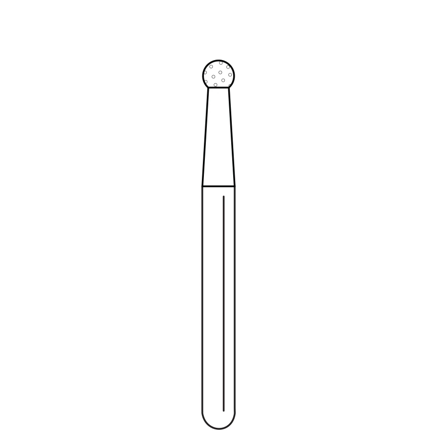 Premier Solo Diamond FG Single Use Bur, Friction Grip, Coarse, Ball Shape, 1.4 mm, 25/Box, 0116C