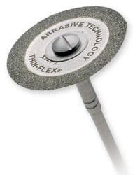 Premier Two Striper Thin-Flex Diamond Discs, Double-Sided, 0.28 mm, 50 Micron, 22.2 mm (7/8") Diameter, 2/Pk, 929-7, 2012658