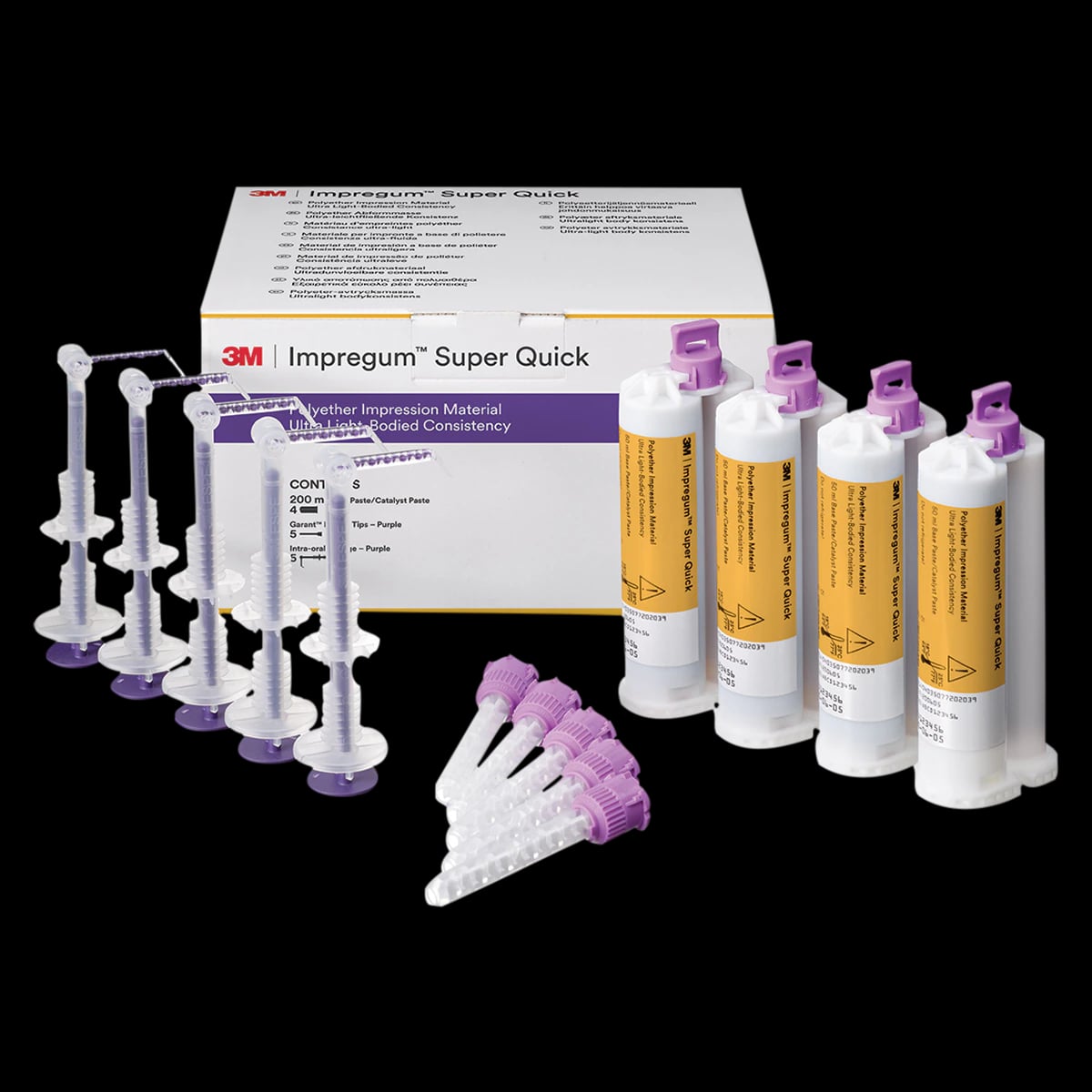 3M (Solventum) Impregum Super Quick Ultra Light Body Polyether Impression Material Refill, 50 mL Cartridges, 4/Pk