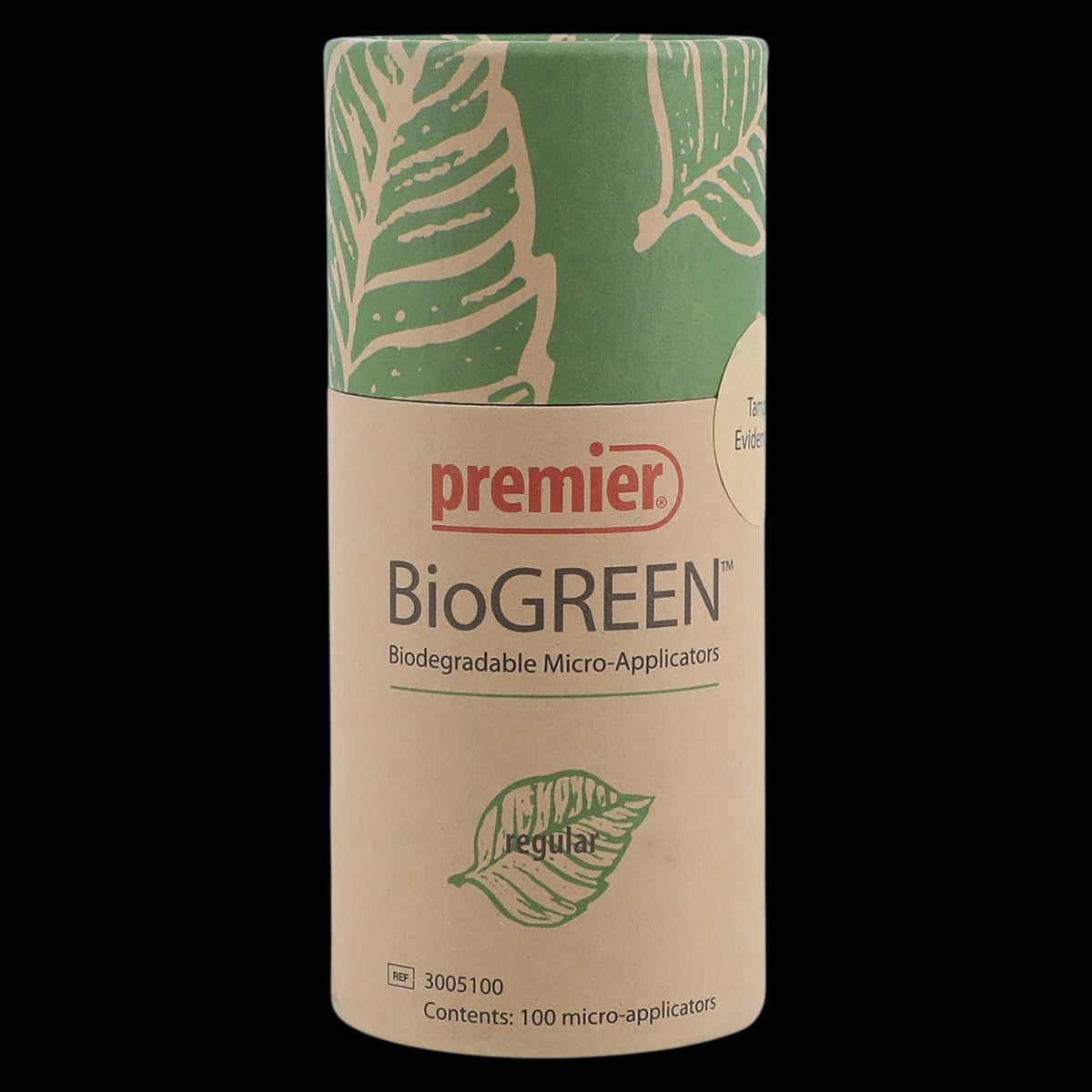 BioGREEN Micro-Applicator, Regular, Green, 100/Tube, 3005100