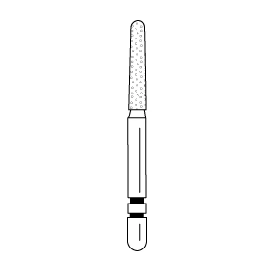 Two Striper Black Super Coarse Diamond Bur, Round-End Taper #782.8SC, Friction Grip, 5/Pk, 2015709