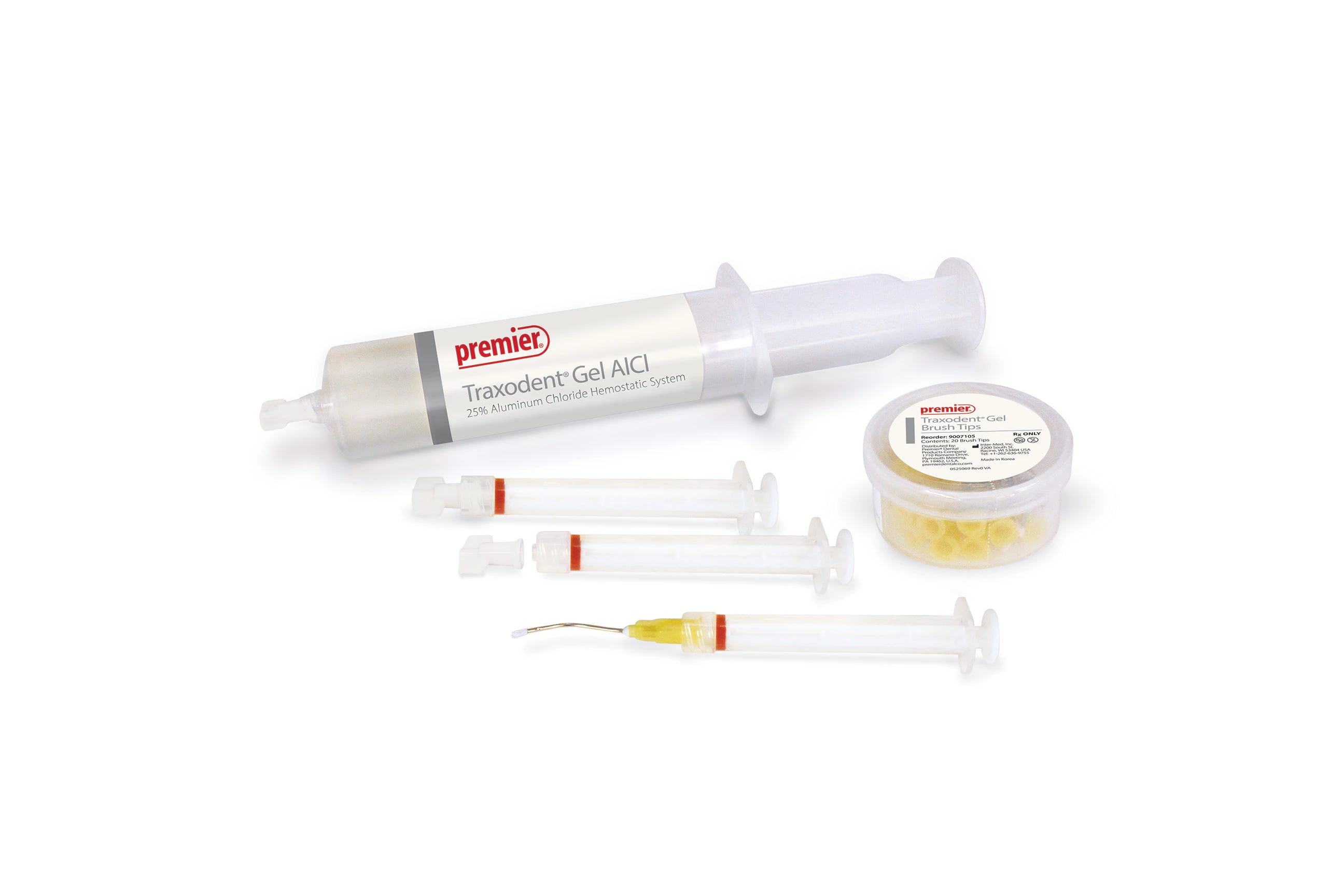 Premier Traxodent Gel AlCl Starter Kit, 25% Aluminum Chloride Hemostatic System, 30 mL Bulk Syringe, 9007101