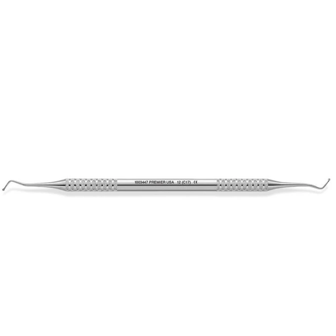 Premier Dental Products Excavator #12 DE TB (C17), Double End, Tactile Balance Handle