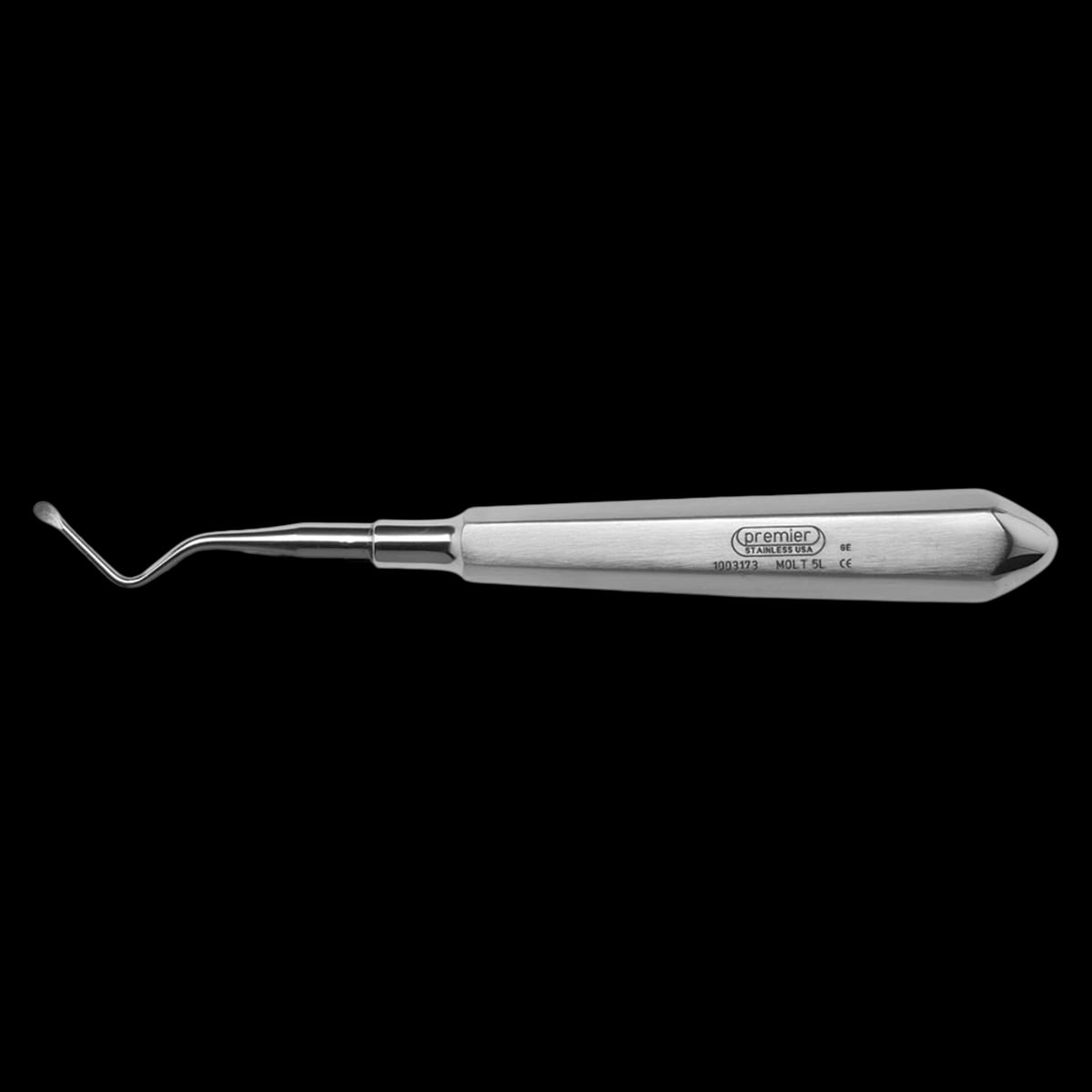 Premier Dental Products Surgical Curette #5L Molt, Single End, Hexagonal Handle, 1/Pkg
