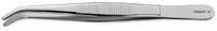Premier Dental Products Special Duty Dressing Pliers, Curved, 5-1/2" (14.0 cm), Serrated Tips, Non-Locking, Single