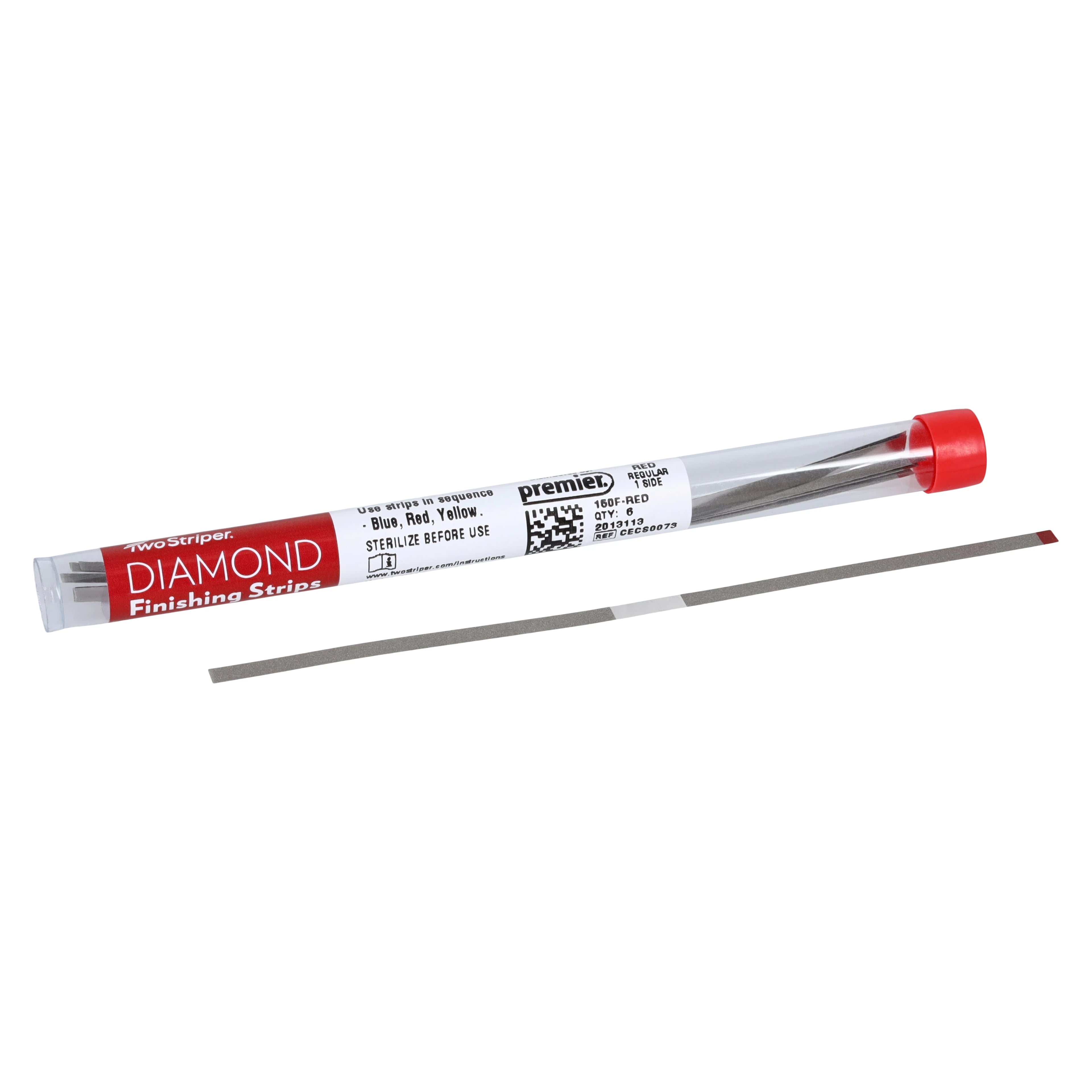 Two Striper Diamond Finishing Strips, 150F Red, 3.75 mm, 45 Micron, 6/Pkg, 2013113