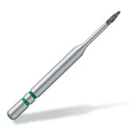 Two Striper MicroPrep Diamond Bur, FG, MP38, Medium, Blue, Cylinder Round End, 0.7 mm, 5/Pk, 2015959