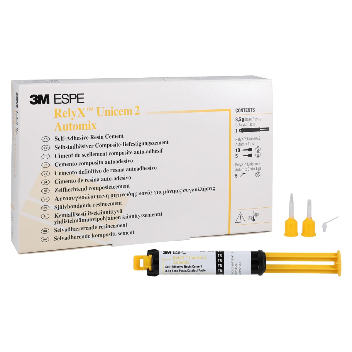 3M™ RelyX™ Unicem 2 Automix Self-Adhesive Resin Cement, Translucent Shade, 8.5g Syringe Refill, 56848