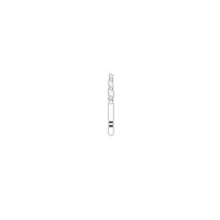 Two Striper TS2000 Diamond Bur, FG, Round-End Taper, #2005.9, Coarse, Green, 1.8 mm Major/1.3 mm Minor Diameter, 9 mm Length, 5/Pkg, 2000059