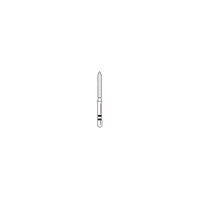 Two Striper® Diamond Bur FG #250.9, Fine, Red Ring, Bevel-End Cylinder, 1.2 mm Major/0.4 mm Minor Diameter, 9.0 mm Length, 5/Pkg, 2015086