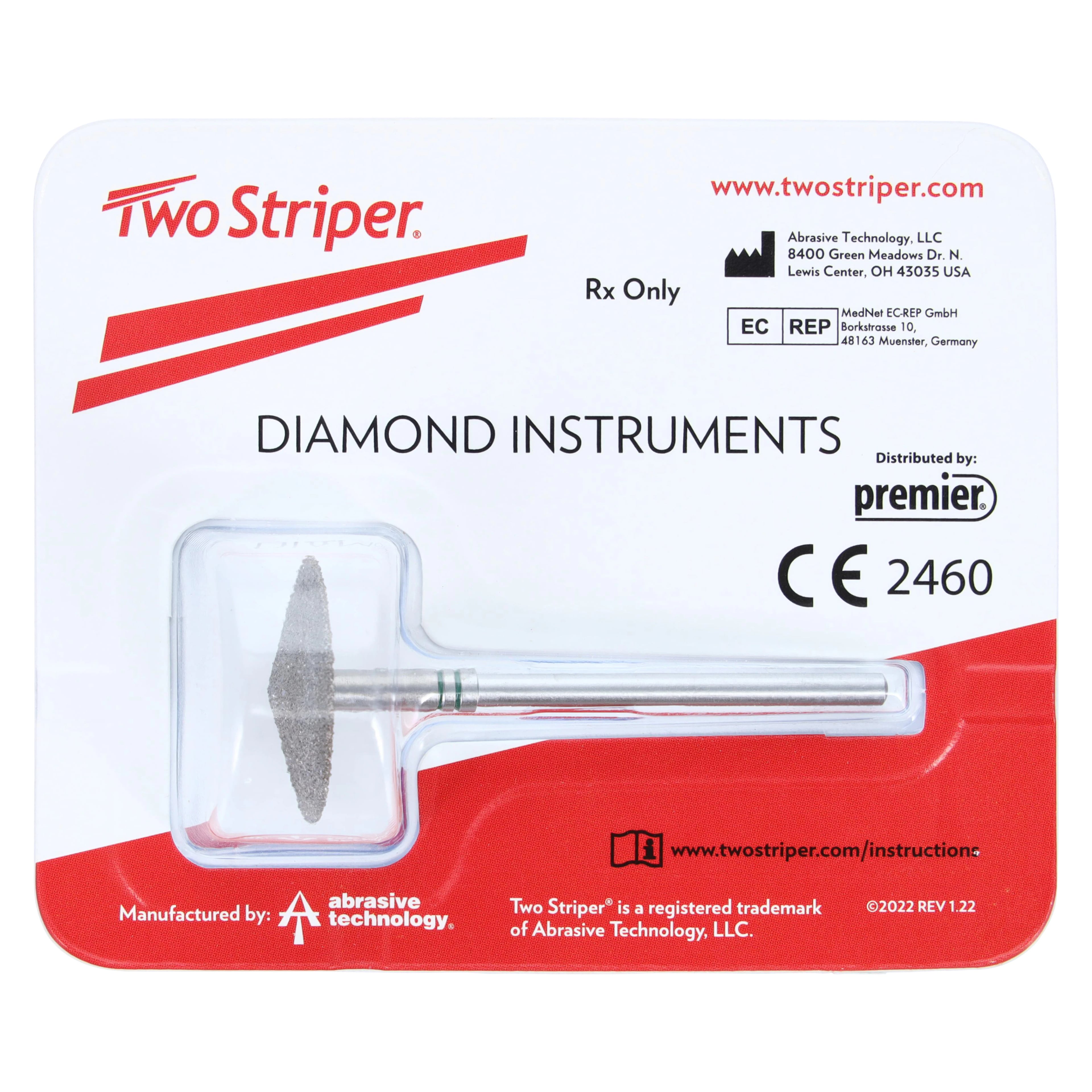 Premier Medical P.B.S. Diamond Bur #D-41 Umbrella, Reusable, Stainless Steel, Each