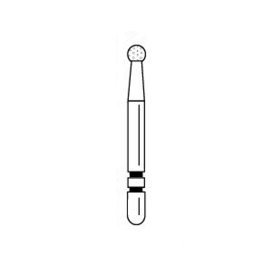 Two Striper® Diamond Bur, FG, Very Fine, Round, #120, 1.6 mm Diameter, 1.5 mm Length, 5/Pkg, 2015025