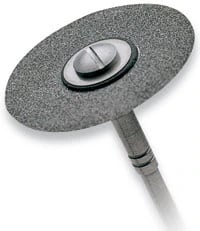Two Striper Thin-Flex Diamond Disc, Single-Sided, 926-7, 0.10 mm Thick, 45 Micron, 7/8" Diameter, Yellow, 1/Pkg, 2012633