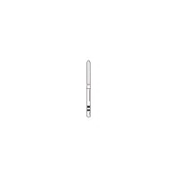 Two Striper® Diamond Bur FG #244.10, Coarse, Bevel-End Cylinder, 1.3 mm Major/0.5 mm Minor Diameter, 10.0 mm Length, 5/Pkg, 2015064