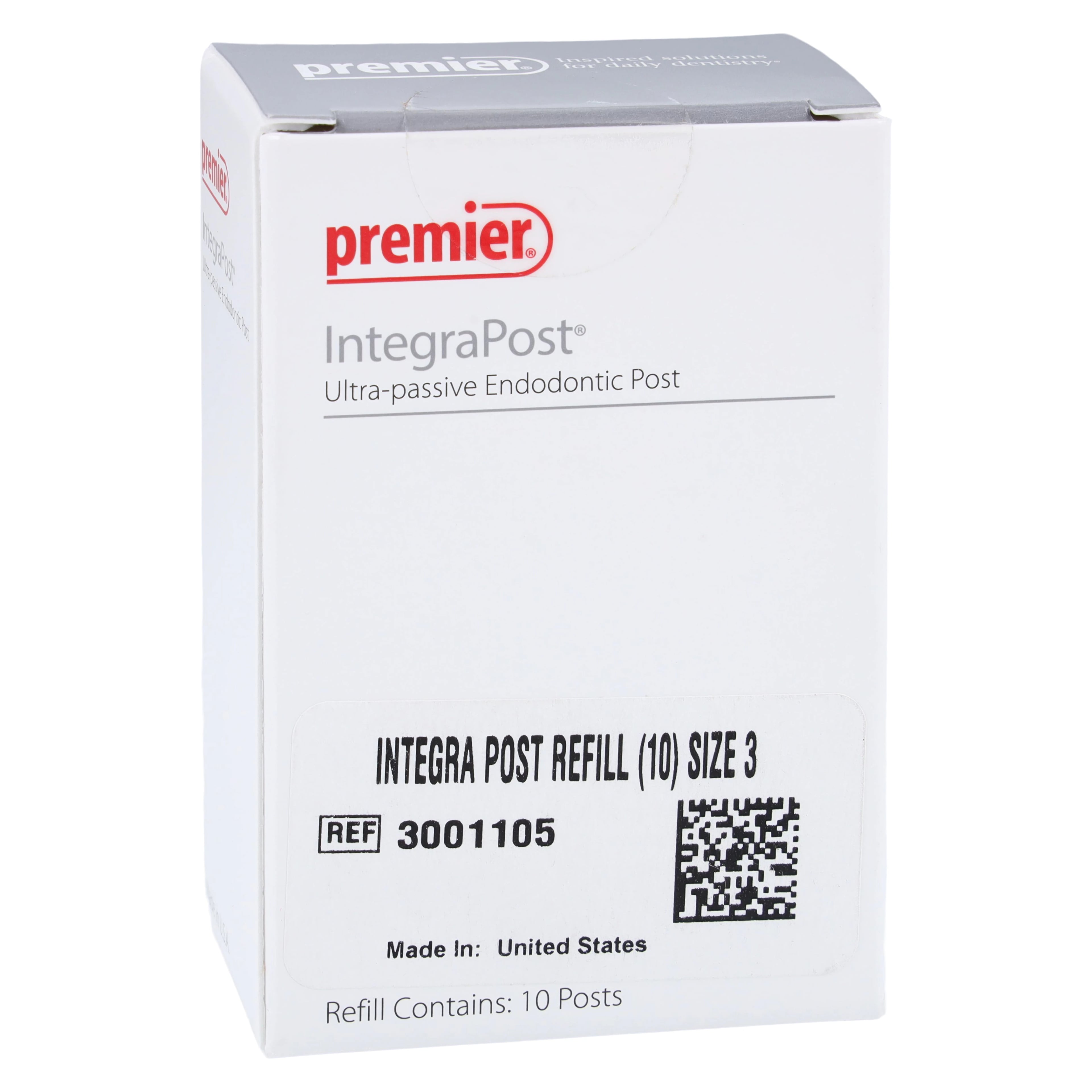 IntegraPost Refill Size 3 (Yellow), Titanium Alloy Endodontic Post, 10/Pkg, #3001105
