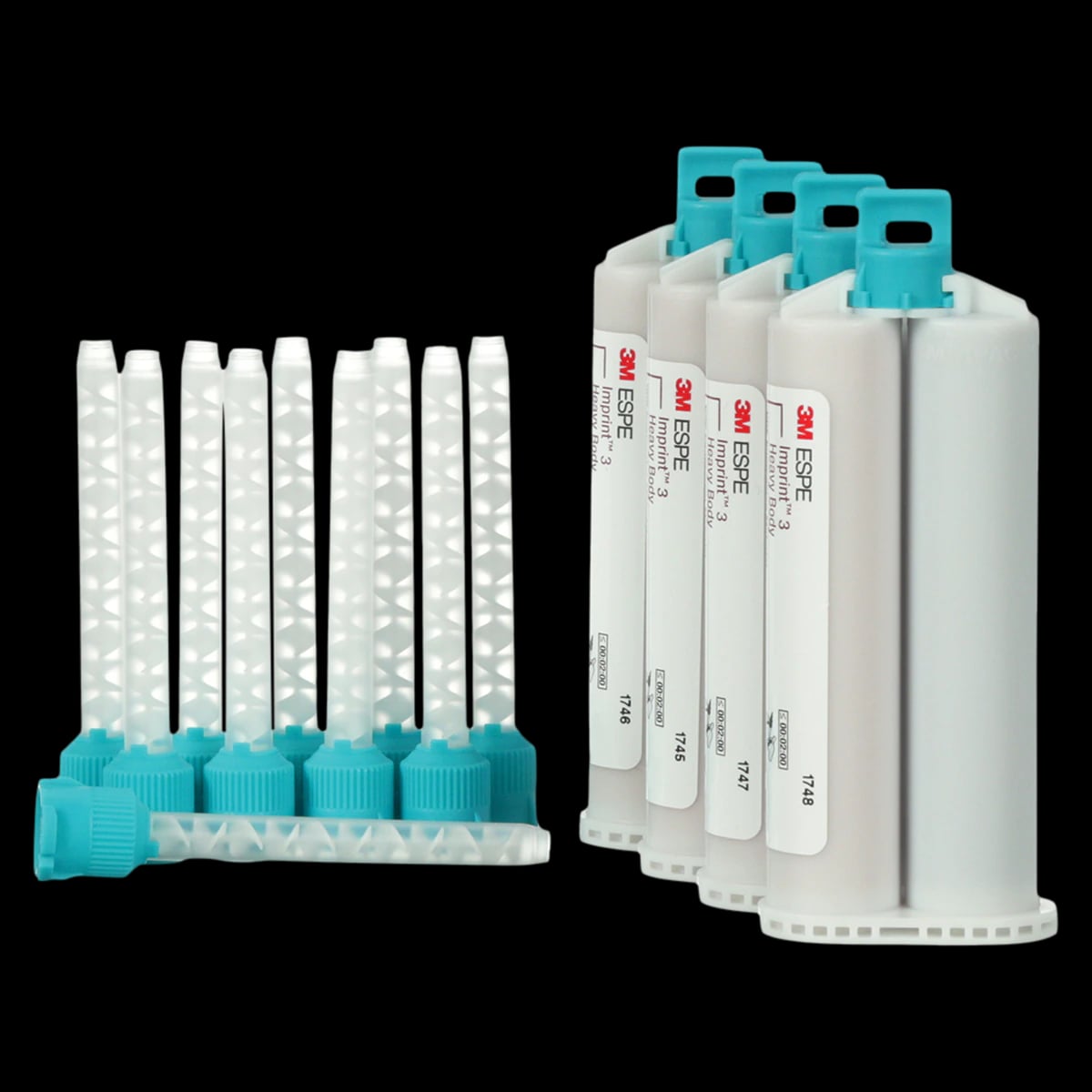 3M™ Imprint™ 3 Heavy Body VPS Impression Material Refill, 4 x 50 mL Garant Cartridges, 20 Mixing Tips, #10771