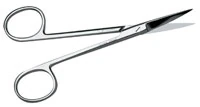 Premier Dental Gum 2 Curved Tissue Scissors, Straight Handle, Smooth Blade, Single