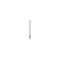 Two Striper® Diamond Bur FG, Parallel Cylinder Round End, Coarse, Green Ring, #588.10, 1.3 mm Diameter, 10 mm Length, 5/Pkg