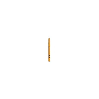 Two Striper Gold-Plated Curettage (GCP) Diamond Bur FG, Cone Beveled End, #254.SA, Medium Grit, 1.8mm Major/0.4mm Minor Diameter, 7mm Cutting Length, Pack of 5, 2015615