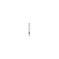 Two Striper® Diamond Bur, FG, Fine, Red Ring, Cylinder Flat End, #514.4F, 1.1 mm Diameter, 4.0 mm Length, 5/Pkg, 2015294