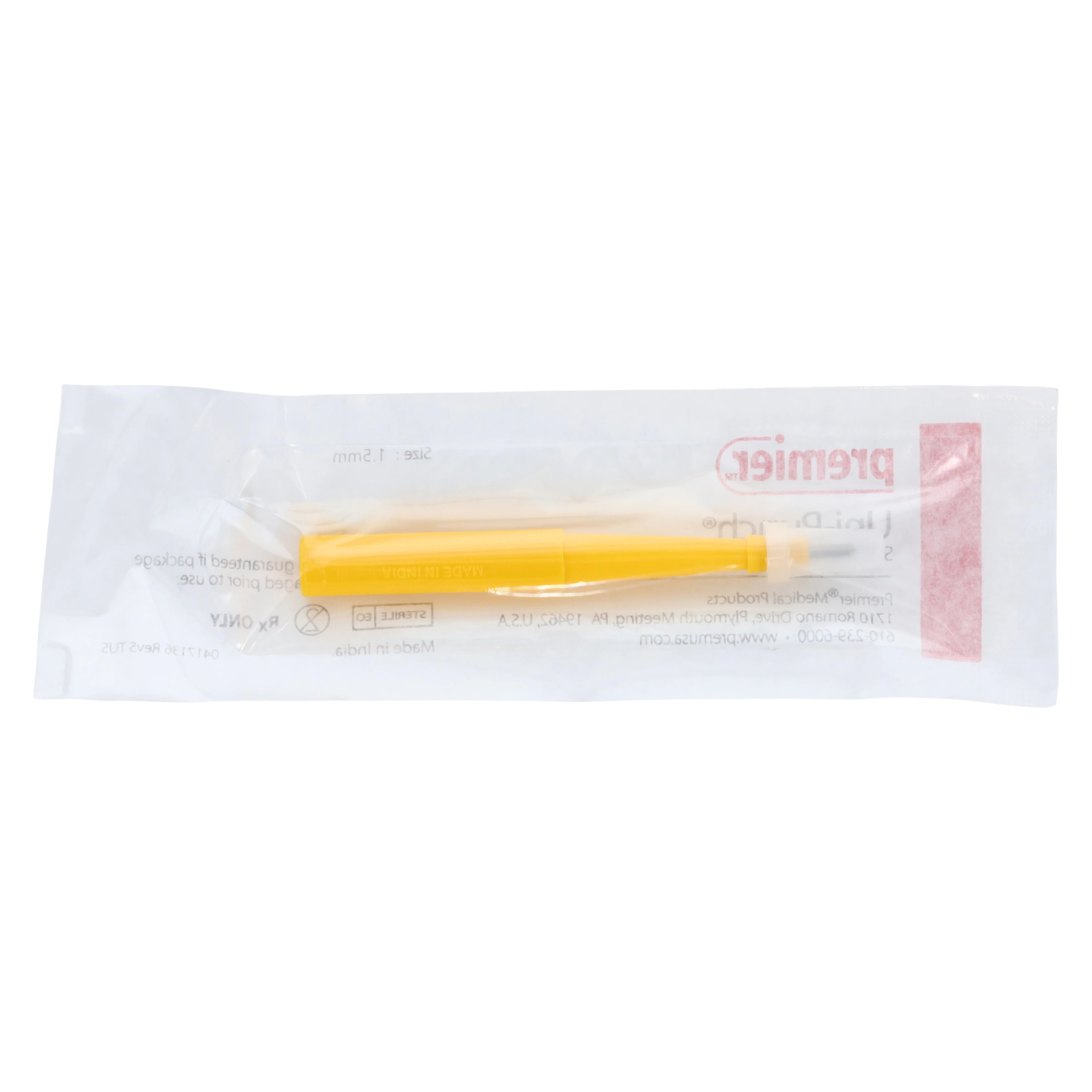 Premier Uni-Punch® Seamless Disposable Biopsy Punch, 1.5mm, Sterile, Box of 25