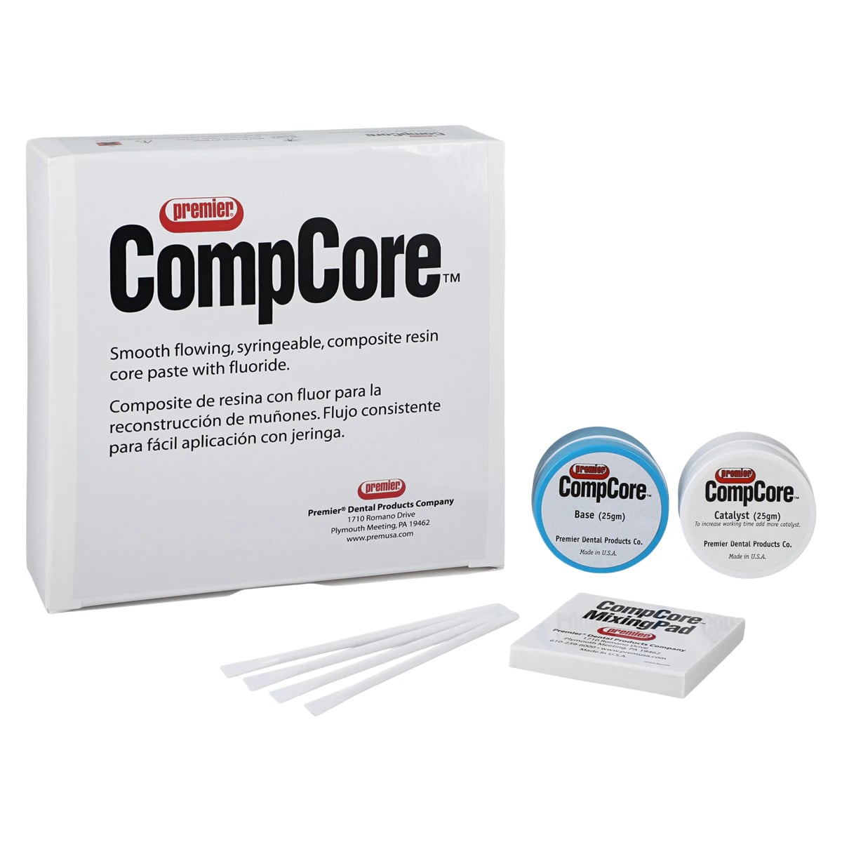 Premier CompCore Natural Composite Core Build-Up Material, 50g Kit, Hand Mix, Fluoride, 3001404