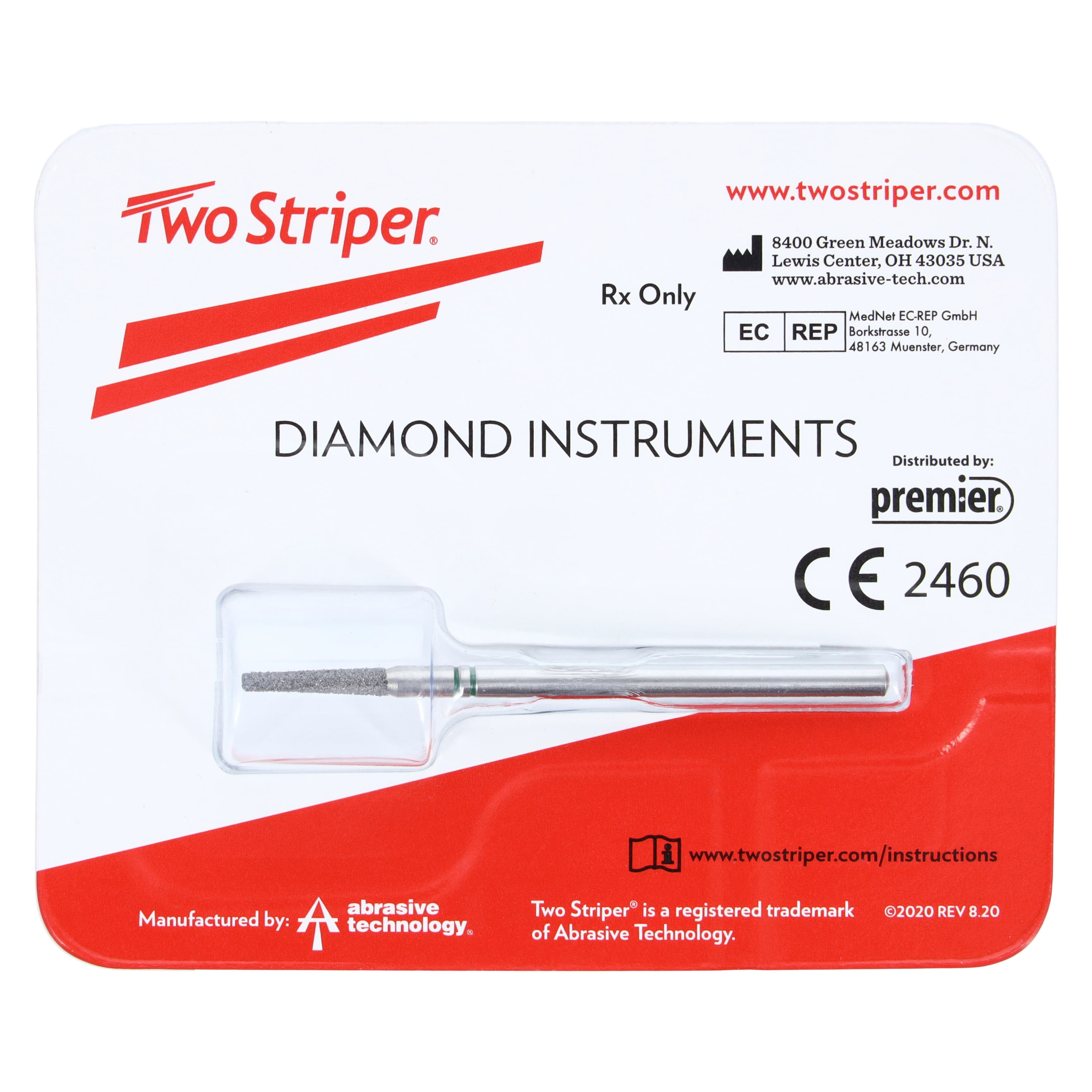 Premier Medical PBS Diamond Bur, Tapered, D-30, Each