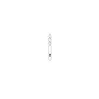 Two Striper TS2000 Diamond Bur, Coarse, Flame, Friction Grip, #2010.8, 1.6 mm Diameter, 8.0 mm Length, 5/Pkg, 2000108