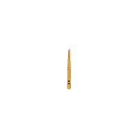 Two Striper Gold-Plated Curettage (GCP) Diamond Bur, FG, 252.SC, Medium, Blue Ring, 1.8 mm Major/0.4 mm Minor Diameter, 10 mm Length, 5/Pk, 2015607