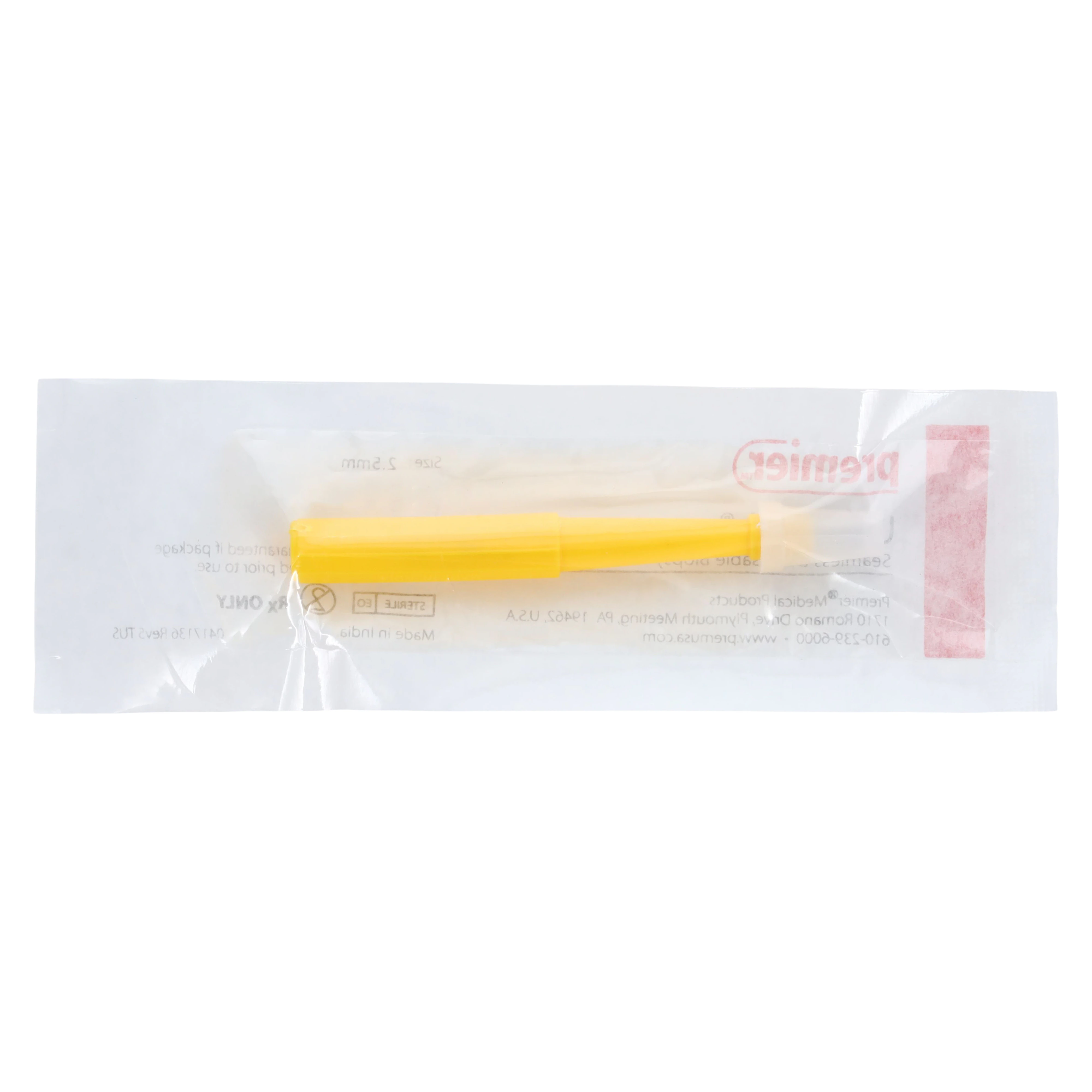 Premier Uni-Punch Seamless Disposable Biopsy Punch, 2.5 mm, Sterile, 25/Box, 9033511