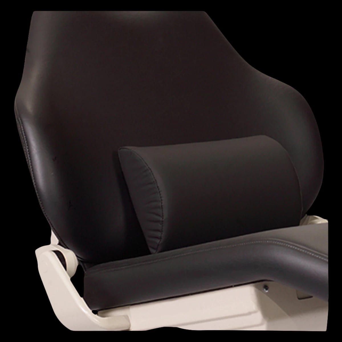 Crescent Memory Backrest, Black, Memory Foam, 11.5" x 7.5" x 3"