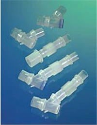 Pneupac Ported Ultraset with Connector, Double Swivel Elbow, Self-Sealing Port, 50/Case