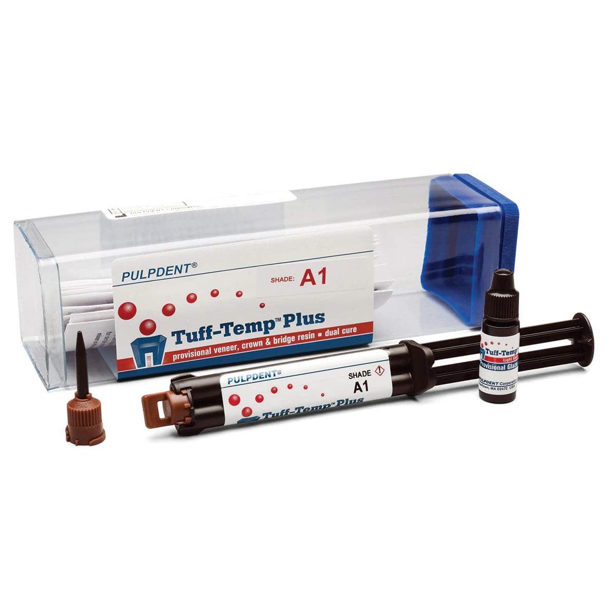 Pulpdent Tuff-Temp Plus Automix Syringe Kit, Shade A1, 5 mL, TTP5A1