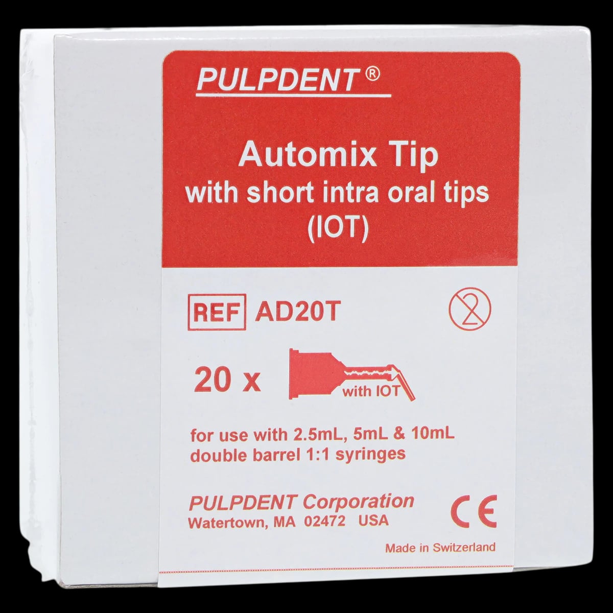Pulpdent ACTIVA Automix Tips, Clear with Short Intraoral Tips, 20/Pk, AD20T