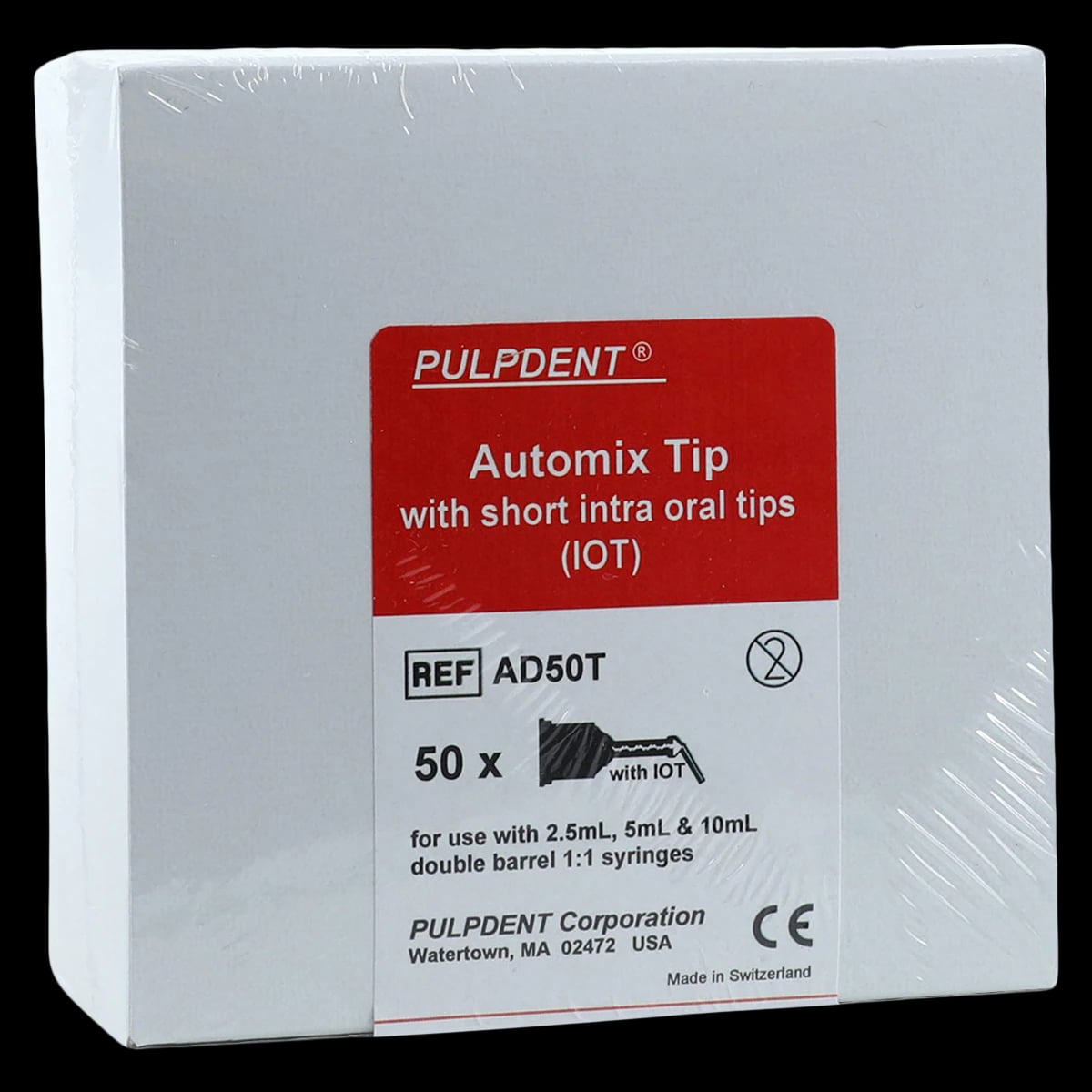 Pulpdent ACTIVA BioACTIVE Automix Tips, Clear with Short Intraoral Tips (IOT), 50/Pk, AD50T