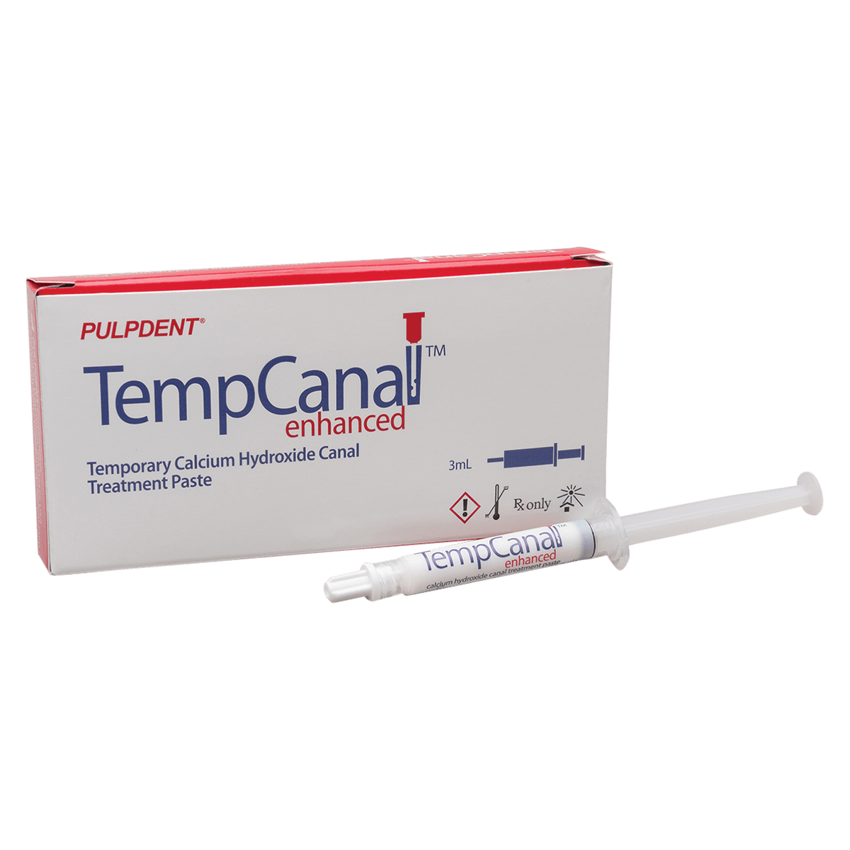 Pulpdent TempCanal Enhanced Temporary Calcium Hydroxide Canal Treatment Paste, 3 mL Syringe Refill, TE3