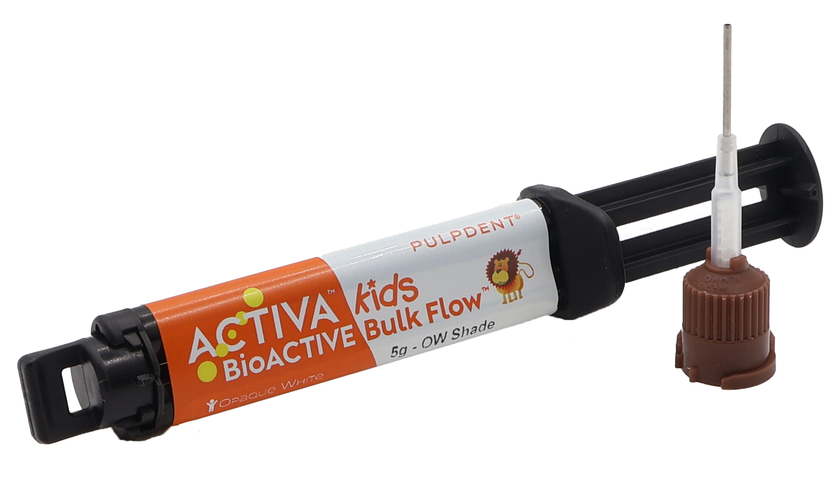 ACTIVA KIDS BioACTIVE Bulk Flow Restorative, Opaque White, 5g Syringe Kit, VKBF1OW