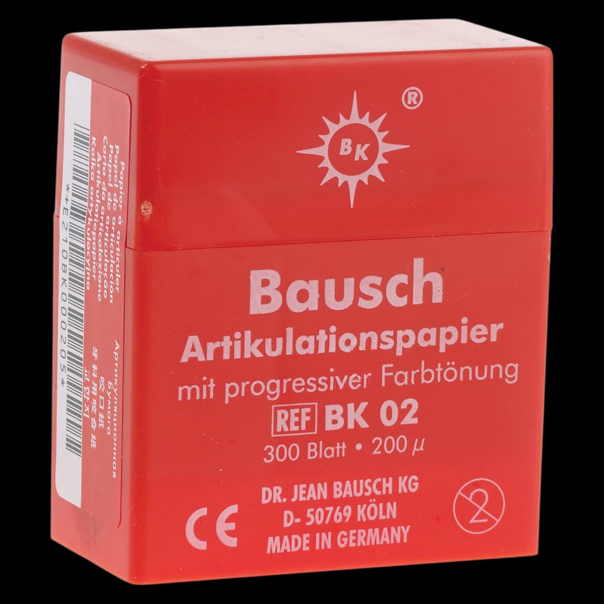 Bausch Arti-Check Micro-Thin Articulating Paper, 200 Microns, Red, 300 Strips, BK-02