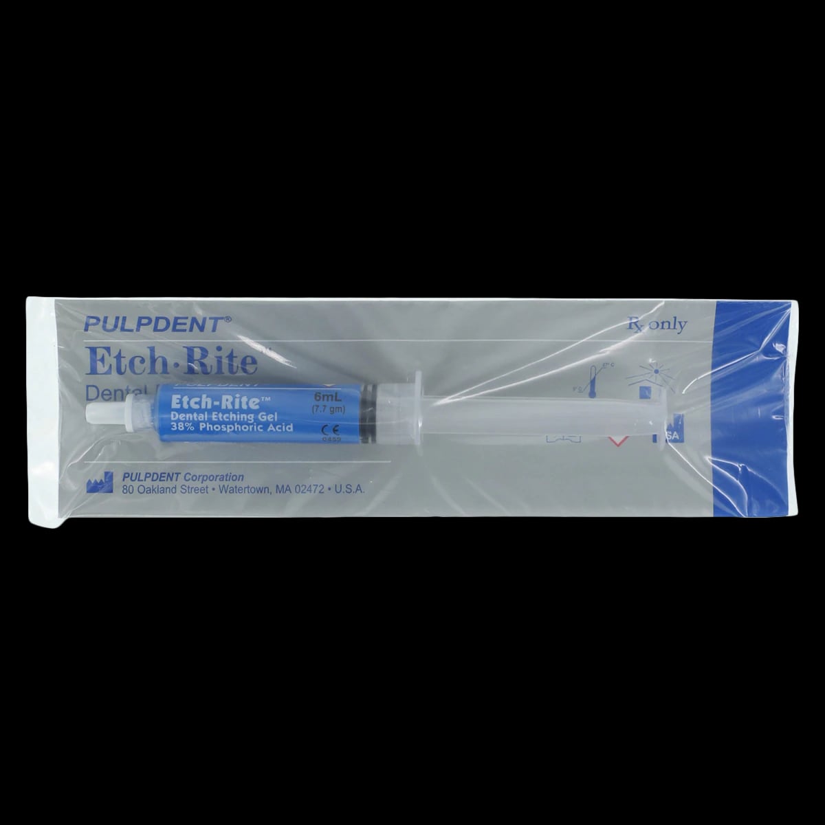 Pulpdent Etch-Rite 38% Phosphoric Acid Dental Etching Gel, 6 mL Syringe Refill, 1/Pk, ET-6