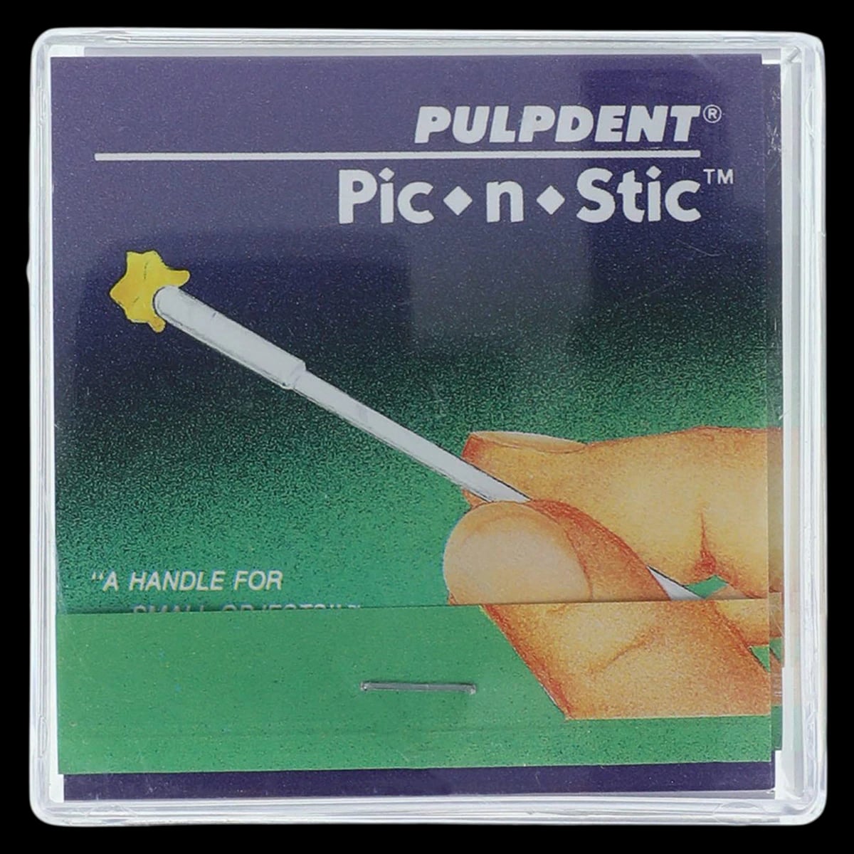 Pulpdent Pic-N-Stic Adhesive Tip Applicator Sticks, 2-1/2" Long, 2 mm Diameter, White, 60/Box