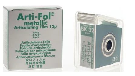 Arti-Fol Metallic One-Sided Articulating Film, 12 Microns, 22 mm x 20 m, Green, 1 Roll/Pk, BK32