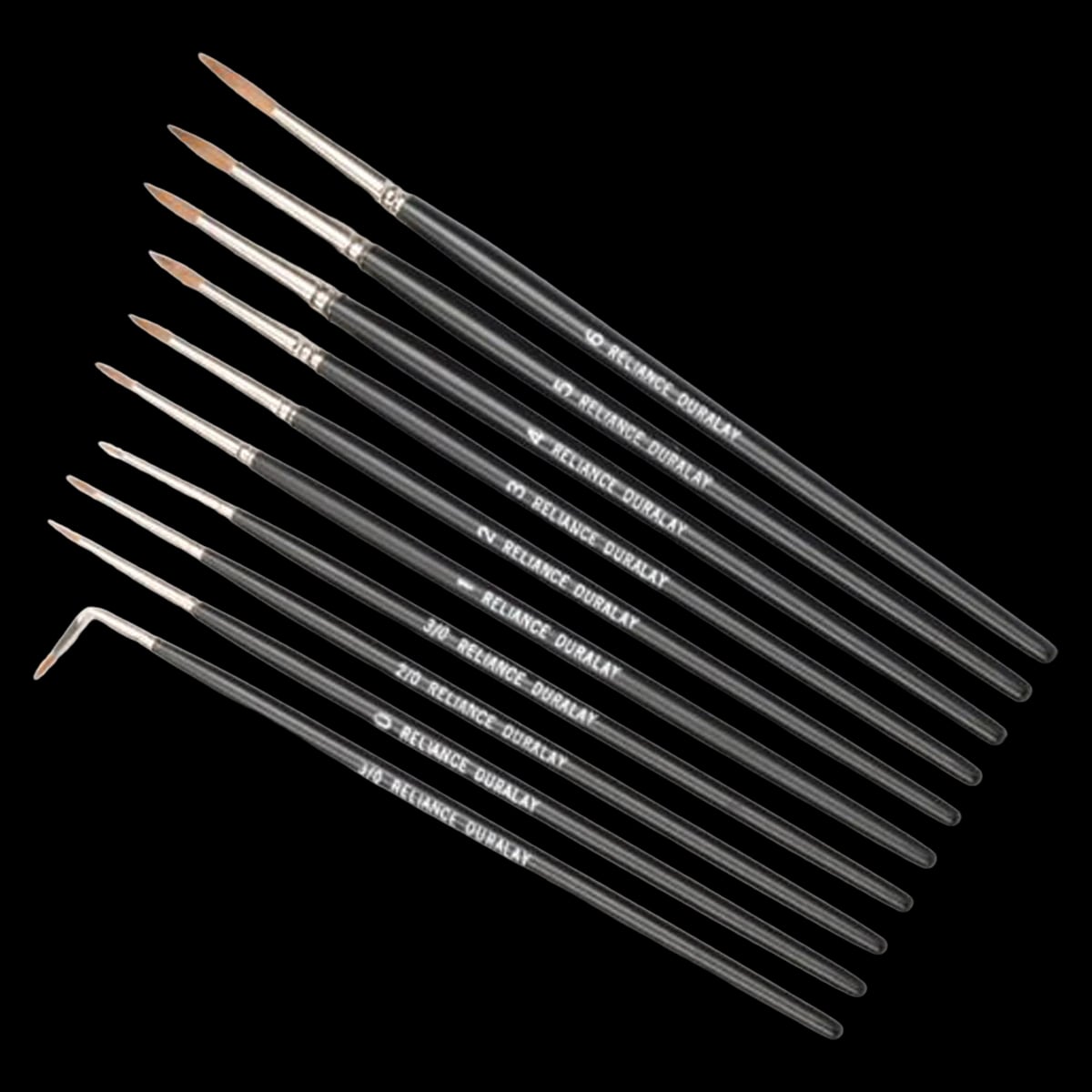 DuraLay Sable Brush Red #00, Straight, 1/Pkg