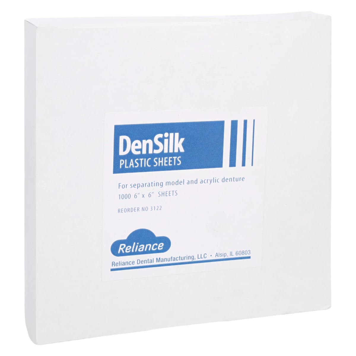 Densilk Plastic Separating Sheets, 6" x 6", 1000/Box