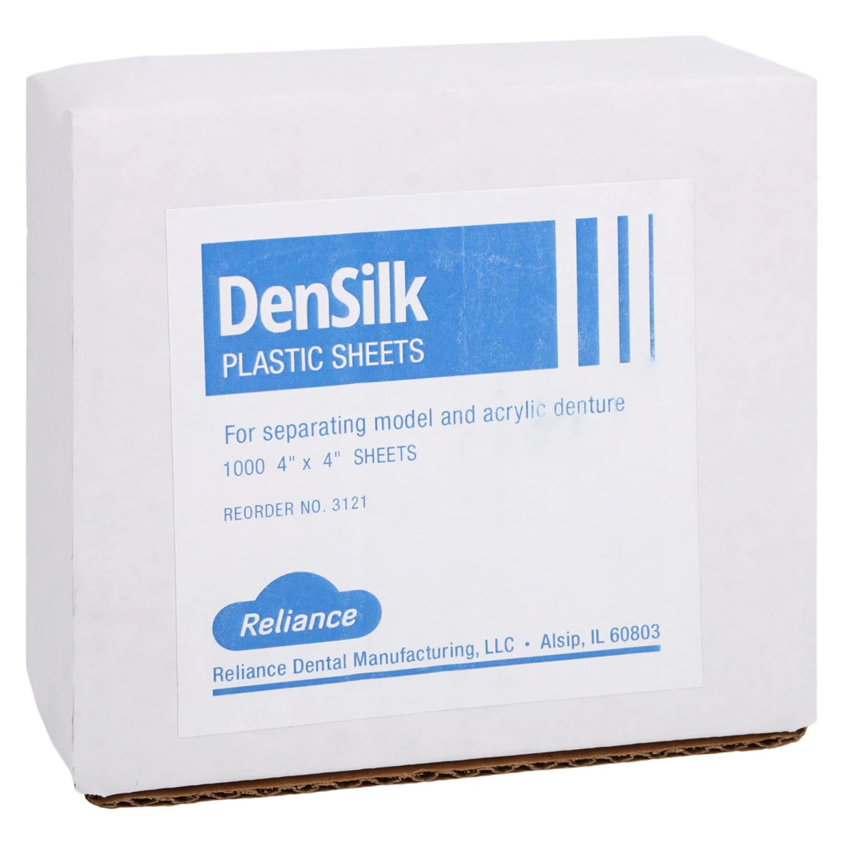 Densilk Separating Film Plastic Sheets, 4" x 4", 1000/Box