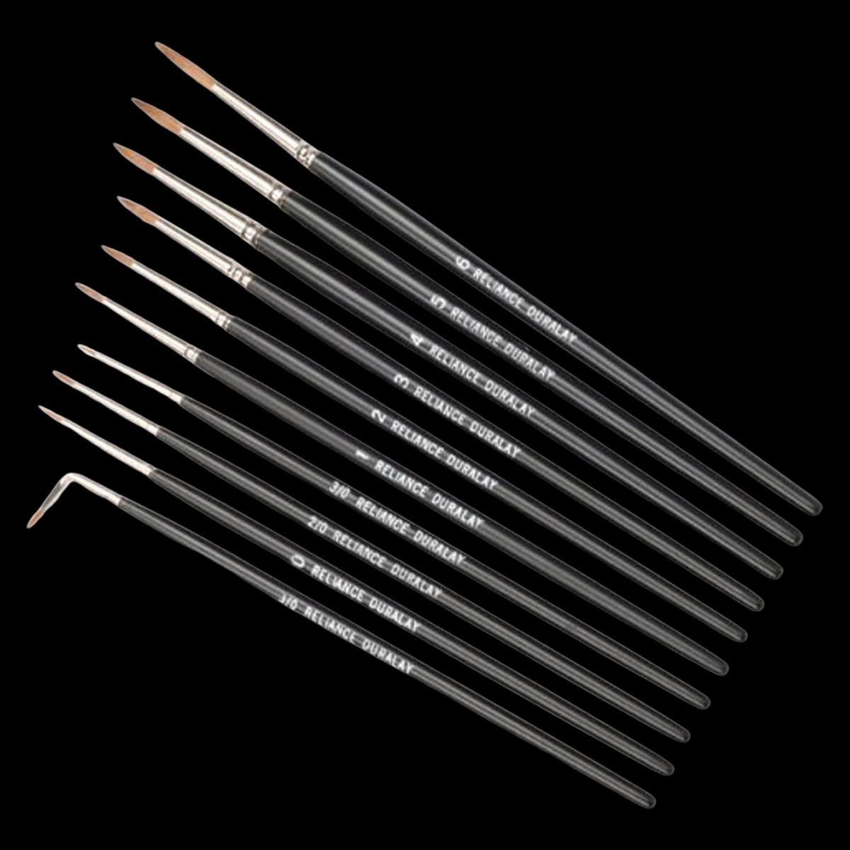 DuraLay Red Sable Brush, Size 00, Right Angle, 2918-00A