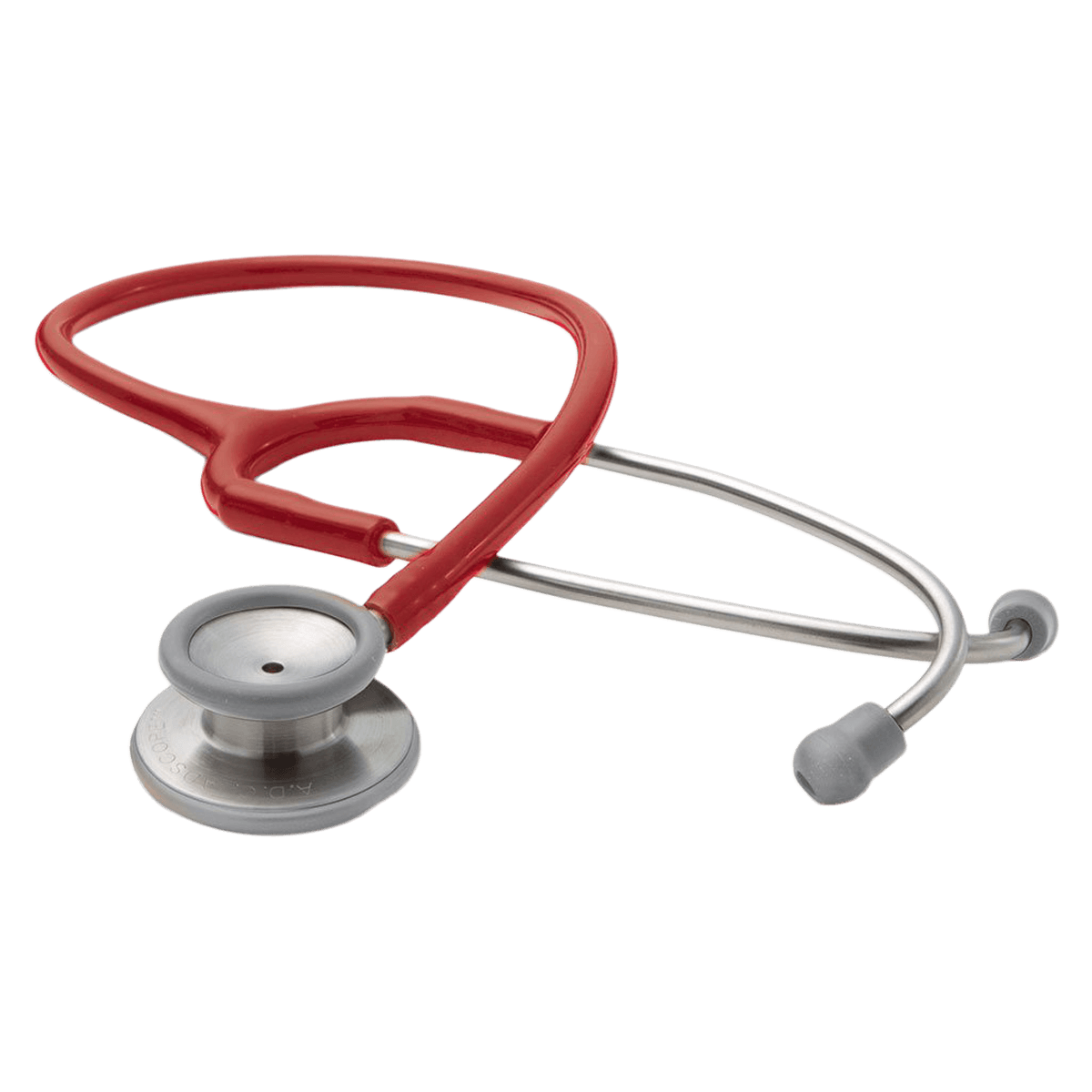 ADC Adscope 603 Classic Stainless Steel Stethoscope, Adult, Red, Single Lumen Tubing, 603-1000