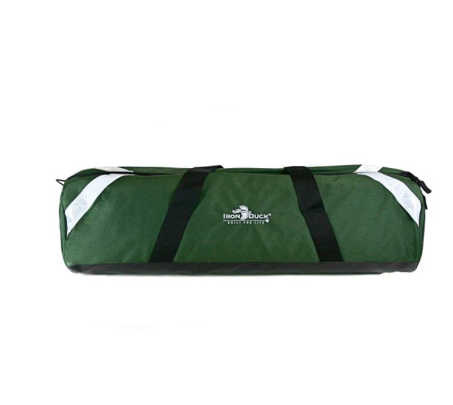 Fleming Industries E-Size Oxygen Bag with 2 Pockets, 32x8.5x8.5", Green, Zipper Closure, HD Nylon, Ergonomic Shoulder Strap