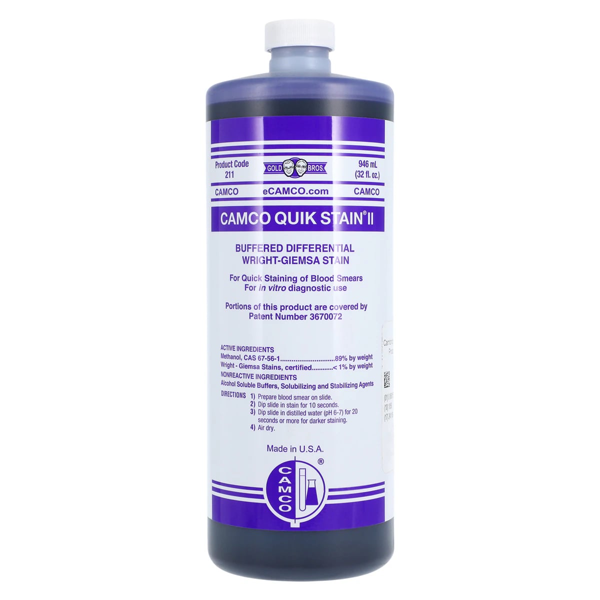 Camco Quik Stain II Solution, Dark Blue, 946 mL Bottle
