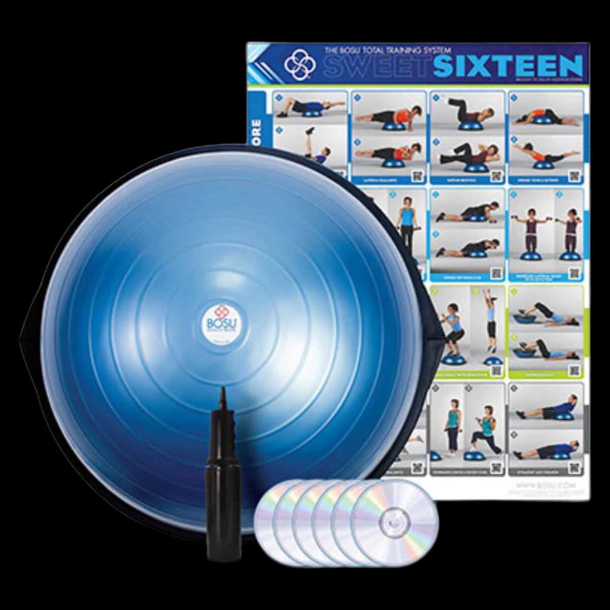 BOSU Balance Trainer Blue with 1/2 Hour Instructional Video